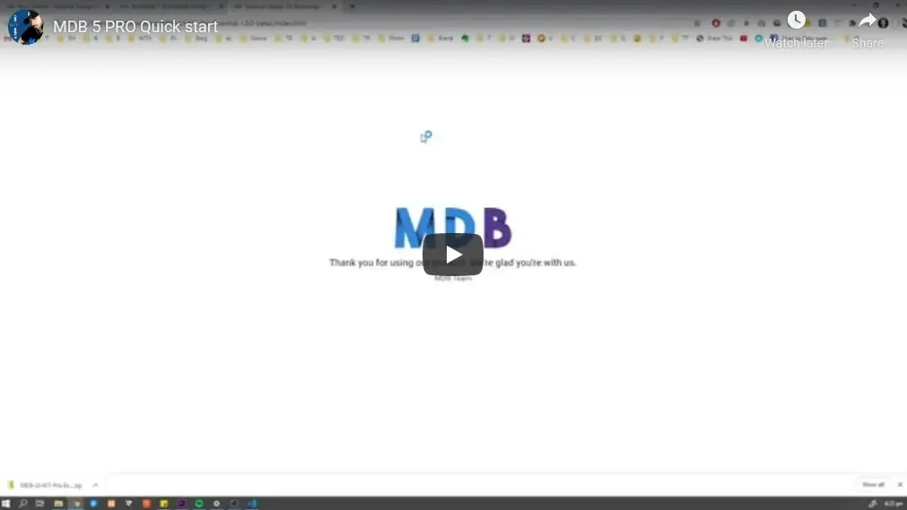 MDB 5 - Bootstrap 5 & Material Design Instalation